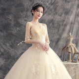Wedding Dress 2026 New Champagne Bridal Pabridal Simple Main Wedding Dress Super Fairy Temperament Dream Wedding Dress HZ0517