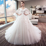 Main Wedding Dress 2026 New Bridal Dress Large Size Thin Tug Princess Dream Fatmm Belly Wedding Dress HZ0517