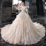 Light Wedding Dress 2026 New Bridal Temperament Hebsen System Super Fairy Dream Star Long Tail Deep V HZ0517