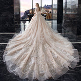 Light Wedding Dress 2026 New Bridal Temperament Hebsen System Super Fairy Dream Star Long Tail Deep V HZ0517