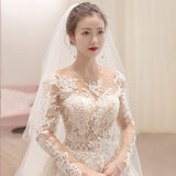 Dream Master Light Wedding Dress 2026 New Bridal Tail Super Xian Sen Temperament Neat Pregnant Woman Cover Arm HZ0517