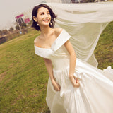 Wedding Dress 2026 New Bride Simple Fetal French-Style Tailing Super Fairy Dreamy Temperament Wedding Dress Spring HZ0517