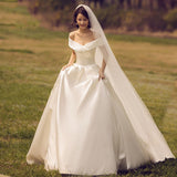 Wedding Dress 2026 New Bride Simple Fetal French-Style Tailing Super Fairy Dreamy Temperament Wedding Dress Spring HZ0517