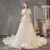 French Light Master Wedding Dress 2026 New Female Bridal Drag-Tailed Super Fairy Hepburn Small Thin Dream Dress HZ0517