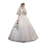 Wedding Dress 2026 New Bridal Breast Elegant Tug-Tail Thin Simple Generous Wedding Yarn Series Light Wedding Dress HZ0517