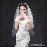 Bride Wedding Transparent Dress Short Gloves Wedding Dress With Finger Embroidery Bow Gloves HZ0517