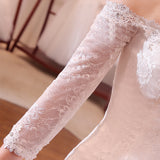 Wedding Dress 2025 New Spring Korean Version Of The Word Shoulder Thin Waist Fish Tail Lace Bride Y03 HZ0517