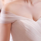 2025 New Bra-Smeared Shoulder Wedding Dress Bride White Simple Large Code Hanging Neck Fluffy Skirt G15 HZ0517