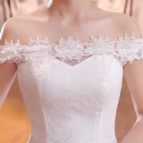 The New Bride's Shoulder-To-Shoulder Fish Tail Slim Slim Long Tail Large-Size Wedding Dress Y02 HZ0517