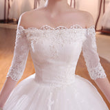 Wedding Dress 2025 New Spring Korean Style Shoulder-Shouldered Bridal Lace Slimming G20 HZ0517