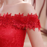 The New Bride's Word Shoulder-To-Shoulder Fish Tail Slim Showing Long And Long Tailed Large-Size Red Wedding Dress Direct Y02 HZ0517