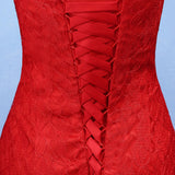 Direct Sales 2025 New Bridal Wedding Dress Korean Fishtail Red Lace Wedding Dress Y01 HZ0517