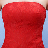 Direct Sales 2025 New Bridal Wedding Dress Korean Fishtail Red Lace Wedding Dress Y01 HZ0517