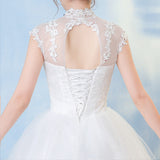 2025 New Bridal Wedding Dress Collar Shoulder Lace Large Size Wedding Dress Woman T49 HZ0517