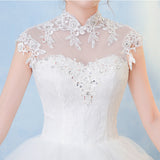 2025 New Bridal Wedding Dress Collar Shoulder Lace Large Size Wedding Dress Woman T49 HZ0517