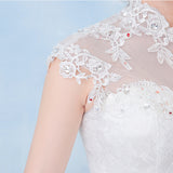 2025 New Bridal Wedding Dress Collar Shoulder Lace Large Size Wedding Dress Woman T49 HZ0517