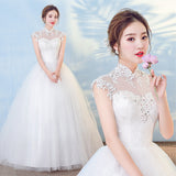 2025 New Bridal Wedding Dress Collar Shoulder Lace Large Size Wedding Dress Woman T49 HZ0517