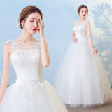 Wedding Dress 2026 New Bridal Wedding Dress Large Size Round Collar Shoulder Lace Wedding Dress T50 HZ0517
