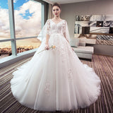 2025 New Bridal Thin Super Fairy Princess Dream Pregnant Woman Big Size Fat Mm Shading Belly High Waist Big Tail Wedding Dress HZ0517