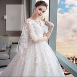 2025 New Bridal Thin Super Fairy Princess Dream Pregnant Woman Big Size Fat Mm Shading Belly High Waist Big Tail Wedding Dress HZ0517