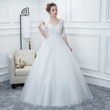 Wedding Bi-Slender Bride 2025 New Sexy White Wedding Dresses In The Sleeves HZ0517