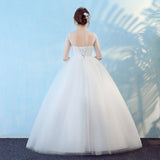2025 New Bridal Wedding Dress Korean Word Shoulder High-Waisted Pregnant Woman Large Size Wedding Dress HZ0517