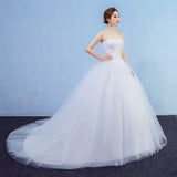 Special Price Tailed Wedding Dress 2025 New Wedding Dress Shoulder Bra Simple Thin Super Fairy Dream Big Tail HZ0517
