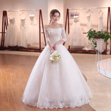 Wedding Dress 2025 New Spring Korean Style Shoulder-Shouldered Bridal Lace Slimming G20 HZ0517