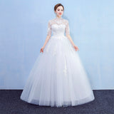 2025 New Bridal Wedding Dress Sleeve Shoulder Lace Single-Socket Wedding Dress Neatly Pregnant Women Slimming HZ0517