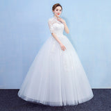 2025 New Bridal Wedding Dress Sleeve Shoulder Lace Single-Socket Wedding Dress Neatly Pregnant Women Slimming HZ0517