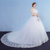 2025 New Brao-Shaped Shoulder Luxury Super Fairy Dream Thin Lace Big Tail Wedding Dress HZ0517
