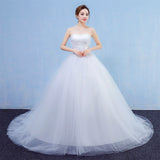 Special Price Tailed Wedding Dress 2025 New Wedding Dress Shoulder Bra Simple Thin Super Fairy Dream Big Tail HZ0517
