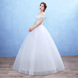 2026 New Bridal Wedding Dress Korean Shoulder Lace Wedding Dress T42 HZ0517