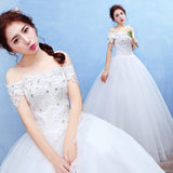 2026 New Bridal Wedding Dress Korean Shoulder Lace Wedding Dress T42 HZ0517