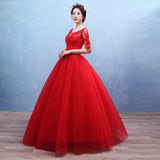 Direct Sales 2025 New Bridal Wedding Dress Shoulder-To-Shoulder Red Wedding Dress T47 HZ0517