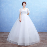 Direct Sales 2026 New Korean Bridal Wedding Dress A Word Shoulder Pregnancy High-Waisted Woman Wedding Dress T41 HZ0517