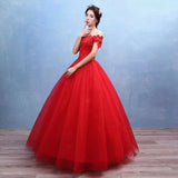Direct Sales 2025 New Bridal Large-Size Wedding Dress Big Red Shoulder Pregnant Woman Wedding Dress T42 HZ0517