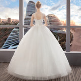 2025 White Wedding Dress Lace Size Bridal Dress Korean Version Of The Dream Bratos White Simple HZ0517