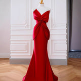 Broom Atmospheric Red Fishtail Evening Dress Banquet To Host The Annual Meeting Of The Bride Wedding Toasting HZ0517
