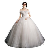 Tuxedo Shoulder Wedding Dress 2026 New Bridal Wedding Dress Princess Dream Simple Tailing Woman HZ0517