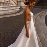 2026 New Women's Dress Sexy V-Neck Sleeveless Tail Wedding Dress Dress HZ0517