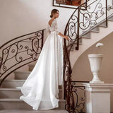 Main Wedding Dress 2026 New Bridal Yarn High-Necked Lace Body-Tailed Luxury A-Word Wedding Dress HZ0517
