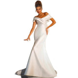 Temperament Light Wedding Dress Fashion Shoulder Temperament High-End Slim Fish Tail Slimy Dress 2026 HZ0517