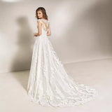 Simple Lace V Lord Wedding Dress 2026 New Thin A Swollen Bridal Wedding Dress Fairy Sen HZ0517
