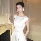 French-Style Fasci Bridal Bridal Engagement Welcome Dress Temperament Luxury Birthday Certificate White Dress HZ0517