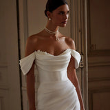 Wedding Dress 2026 New Light Luxury Fairy Word Shoulder Bride Yarn Dinner Welcome HZ0517