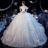Temperament Main Wedding Dress Mori 2026 New Bride Big Tail Super Fairy Starry Sky Dreamy Wedding Dress HZ0517