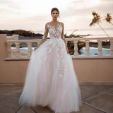 Light Wedding Dress New With Sleeve Lace Sticker Wedding Dress Travel Sea View Photo Wedding Dress HZ0517