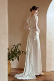 2026 New Retro French-Style Long-Sleeved A-Supling Elegant Niche Bride Outdoor Lawn Travel Certificate HZ0517