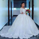Wedding Dress Big Tail Retro Bride Long-Sleeved Round Collar 2026 Spring New Fashion Wedding Wedding HZ0517